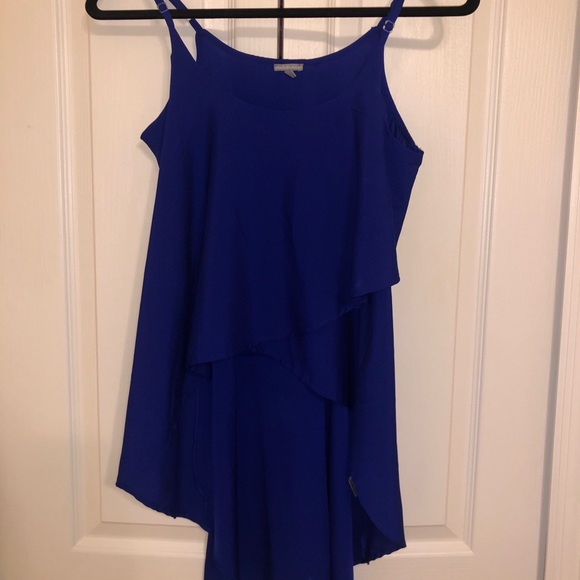 🦋 Blue Blouse with Volume | Sleeveless | Layered - Picture 3 of 5